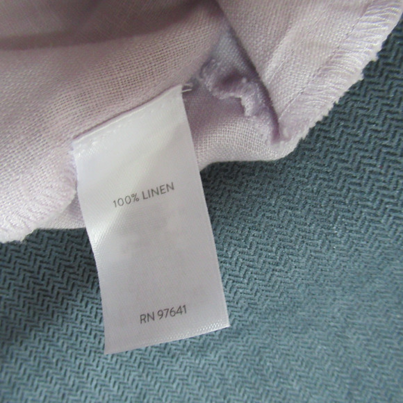 J Jill Love Linen Dress Womens Large Lilac Lagenlook Midi Shift Beachy Travel - Picture 6 of 7